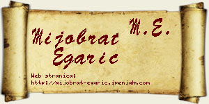 Mijobrat Egarić vizit kartica